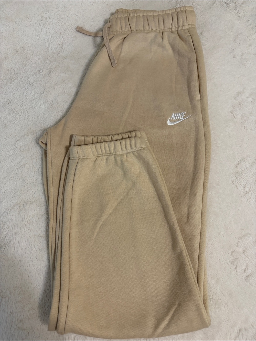 Nike  Tan Jogger Sweatpants with White Logo